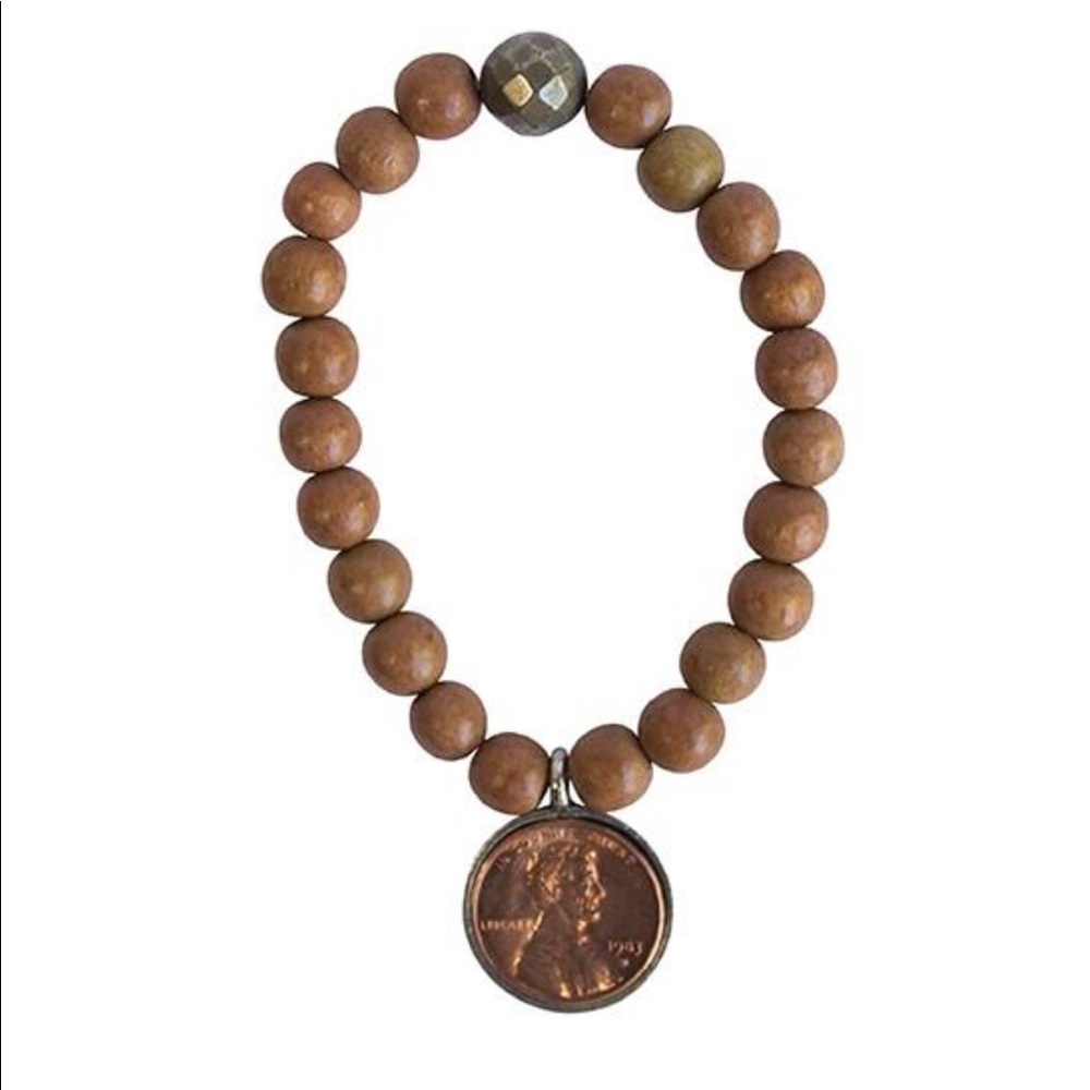 NWT Penny Lane Good Luck Bracelet Cream/Copper